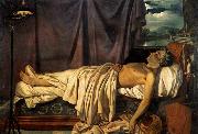 Joseph Denis Odevaere Lord Byron on his Death-bed oil on canvas